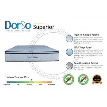 Dorso Superior Spinal Comfort Spring Mattress (King Size Clearance - 1 set)